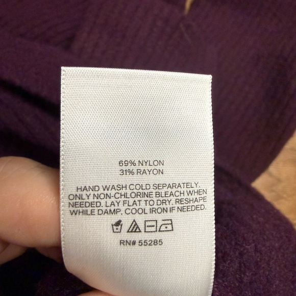 Express Purple Ribbed Wrap Sweater - Picture 4 of 4